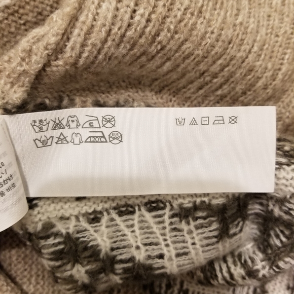 Abercrombie & Fitch Brown & Cream Aztec Print Waterfall Front Cardigan XS-S - Picture 9 of 12